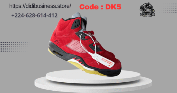 Copie de Dark Red and White Modern Shoes Sale Instagram Post (Publicité Fac_20251009_195136_0000 Air Jordan 5 Dj khaled
